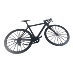 Veselá Stena Drevená nástenná dekorácia čierny Bicykel