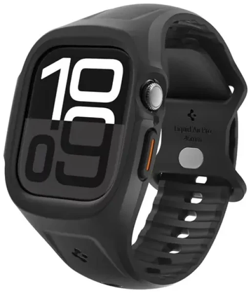 Spigen Liquid Air Pre ochranný kryt s remienkom pre Apple Watch 10 46mm čierna (ACS09317)