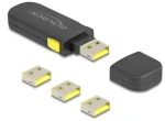 DeLock USB Port Blocker Set / Blokovač USB portov / 4 ks + kľúč / USB Typ-A (22031)