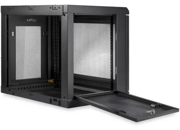 StarTech Rozvádzač nástenný 9U čierna / Rozvádzač / 600 x 450 mm / nosnosť 90 kg (RK9WALM)