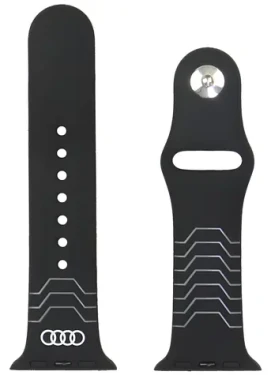 Audi Geometric Pattern čierna / Silikónový remienok / Apple Watch 40/41/42 mm (AU-SR-AW40-42-GT/D3-BK)