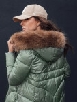 Dámska zimná bunda s kapucňou WINTERCHIC zelená Dstreet TY4435 M