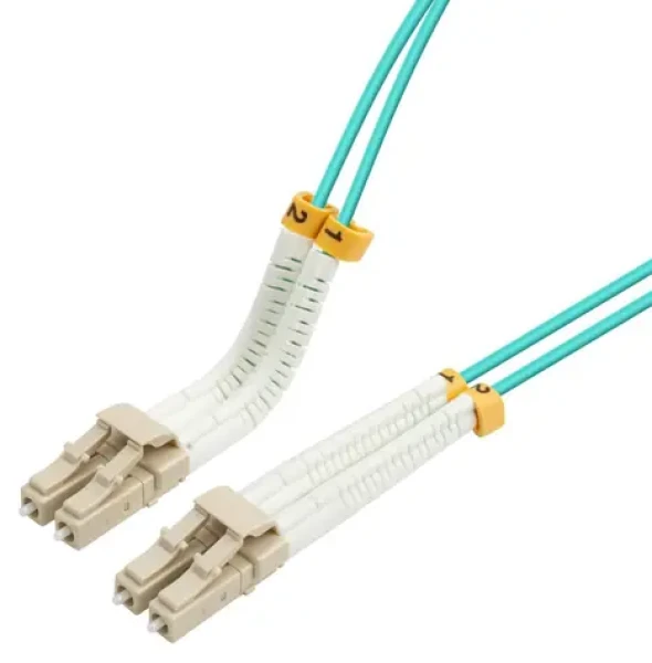 Lanview optický patch kábel LC-LC tyrkysová / Optický patch kábel / Multimode OM3 / Duplex / LSZH / 2 m (LVO231301-FLEX)