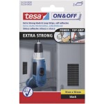 TESA On & Off 55228-00-01 pásik so suchým zipsom lepiaci háčiková a flaušová časť, extra silné (d x š) 100 mm x 50 mm čierna 2 ks; 55228-00-01