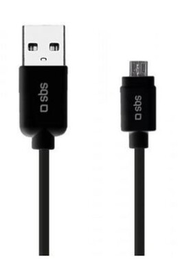 SBS dátový kábel USB 2.0 na Micro USB čierna / 3M (TECABLEMICRO3K)