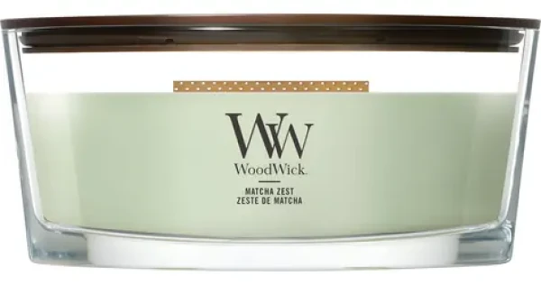 Woodwick Matcha Zest Elipsa 453,6 g / Vonná sviečka / sviečka loď / doba horenia 30-40 hod (2674366E)