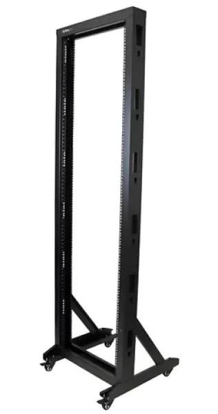 StarTech Otvorený rack 42U čierna / Otvorený rack / 19" / Šírka 600 mm / Hĺbka 600 mm / nosnosť 300 kg (2POSTRACK42)