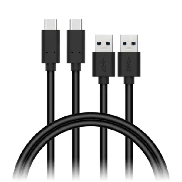 CONNECT IT Wirez USB-C (Type C) - USB 1m čierna / 2 ks v balení (CCA-5006-BK)