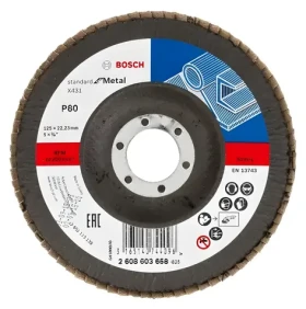 BOSCH X431 / Lamelový brúsny kotúč / P80 / 125 mm / Otvor 22,23 mm (2608603658)