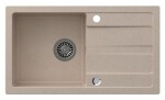 SAPHO SAPHO - Drez granitový zabudovateľný s odkapem, 77x44cm, béžová GR7202