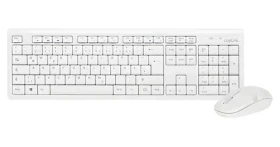 LogiLink Sada klávesnice a myši biela / Bezdrôtová sada klávesnice a myši / Nemecká klávesnica / 2.4 GHz / 1000 DPI (ID0104W)