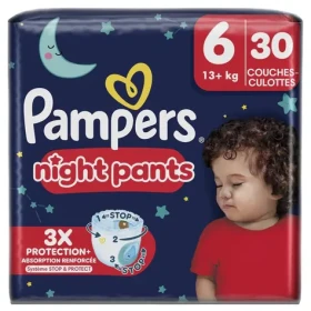 Pampers Night Pants 13+ kg (30 ks) / Nočné plienkové nohavičky / veľkosť 6 (13+ kg) (8700216669757)