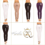 Sexy Skinny KouCla Partypants whitegold 40