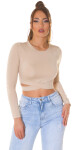 Sexy Koucla Crop Top with Cut Outs and long sleeves Einheitsgroesse