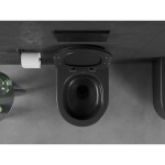 MEXEN/S - Sofia Závesná WC misa Rimless Tornado vrátane sedátka s slow slim, duroplast, čierna mat 30540185T