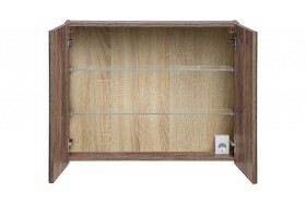 COMAD - Zrkadlová skrinka 80cm 2 dvierka SANTA FE OAK 5907611652466