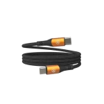 Hammer Magnetický kábel USB-C čierny / Kábel / USB-C (M) - USB-C (M) / 100W / 1 m / nylonové opletenie (AKC001412)