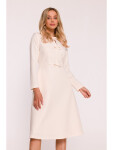 S414 Šaty s mašľou - slonovinová kosť EU M