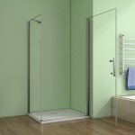 H K - Obdĺžnikový sprchovací kút MELODY D1 80x76 cm s jednokrídlovými dverami vrátane sprchovej vaničky z liateho mramoru SE-MELODYD18076/THOR-8076
