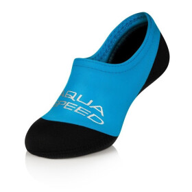 AQUA SPEED Ponožky na plávanie Neo Blue/Black Pattern 01