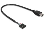 DeLock kábel USB 2.0 pinový konektor samica - USB mini samec / 30 cm (83170)