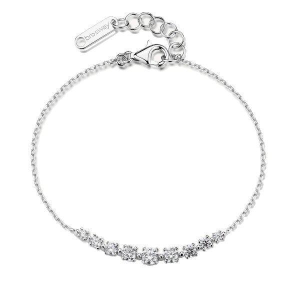 Brosway Pôvabný strieborný náramok s čírymi zirkónmi Infinite White Fancy FIW151