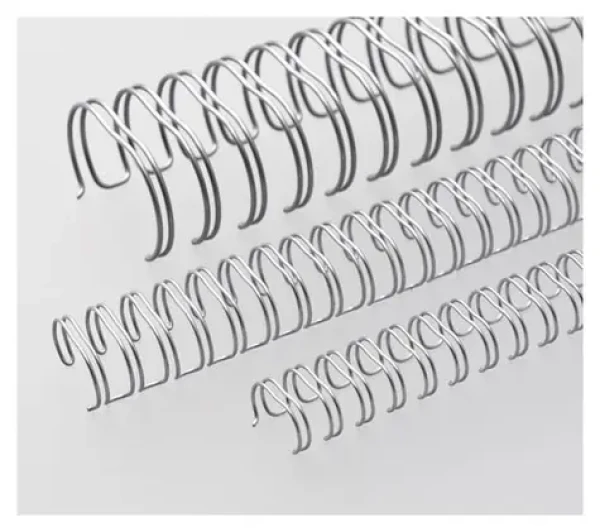 EuroSupplies Viazaný chrbát 12,7 mm strieborný / Viazací chrbát / krúžková väzba 3/1" / 81-100 listov / balenie 100 ks