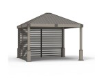 Sojag Nanda 12x12 vrátane bočnej steny 363 x 363 x 313 cm, metalická šampanská