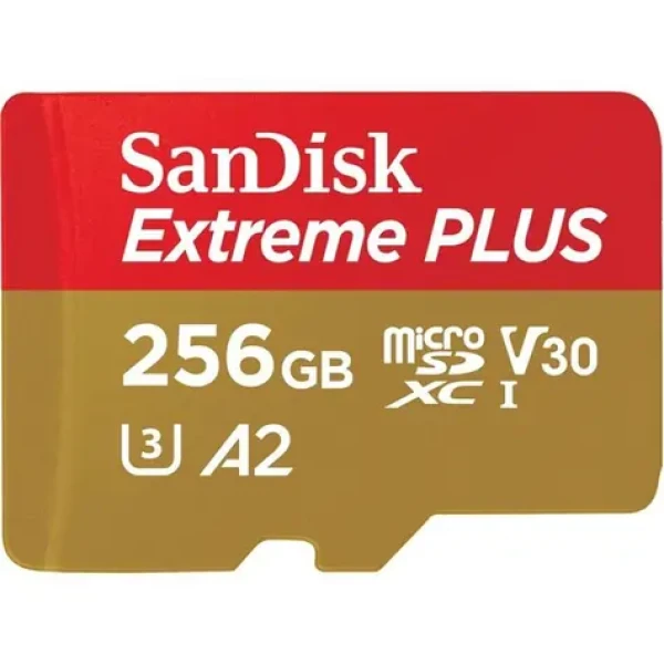 SanDisk Extreme Plus microSDXC 256GB + adaptér / Class 10 / UHS-I U3 / A2 / 200MBs / vhodné pre 4K (SDSQXBD-256G-GN6MA)