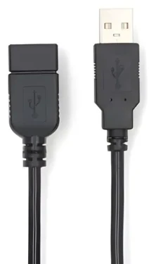 Nedis USB-A (M) - USB-A (F) 2.0 3M čierna / Predlžovací kábel / 18 W / 480 Mbps (CCGL60010BK30)
