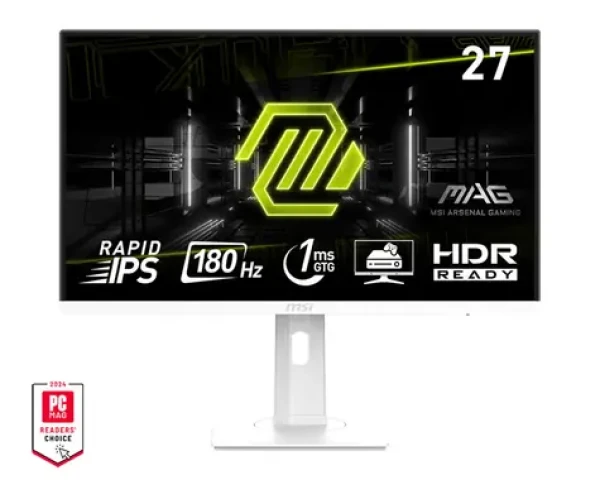 27" MSI MAG 274PFWDE biela / FHD / IPS / 16:9 / 1ms / 1000:1 / 300cd-m2 / HDMI+DP / VESA (9S6-3CC29H-299)
