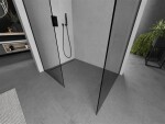 MEXEN/S - Kioto Sprchová zástena WALK-IN 110 x 110, transparent, čierna 800-110-202-70-00-110