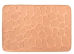 MSV Pebbles kúpeľňová predložka 40 x 60 cm broskyňová/Polyester, PU pena/Protišmyková