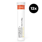 Hydrate+ šumivý - GymBeam (citrusové ovocie, 12 x 20 tab) (69643-4-12x20tab-citrusovéovocie)