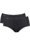 Dámske nohavičky Basic Midi Black 2 Pack - Sloggi černá 3XL