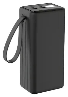 Platinet PMPB4065 čierna / Powerbanka / 40 000 mAh / 65W PD / 2x USB-C + 2x USB-A / displej / LED svietidlo (PLAPMPB4065)