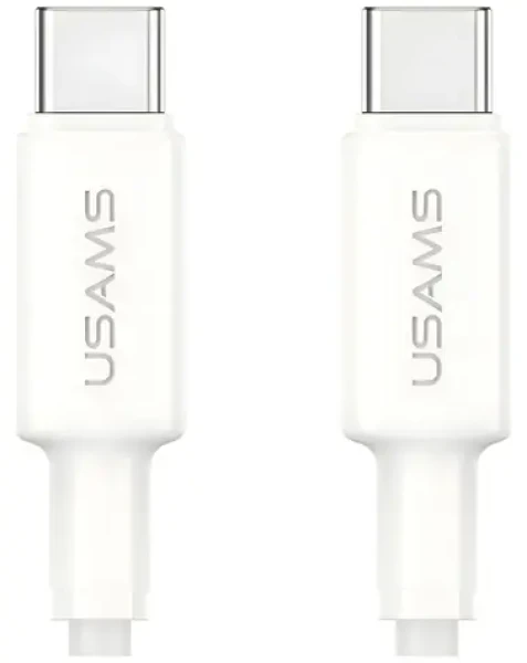 USAMS U90 biela / Kábel / USB-C (M) - USB-C (M) / 60W / 1m (SJ763USB01)