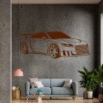 Veselá Stena Samolepka Audi Auto Farba: fialová, Veľkosť: 100 x 40 cm