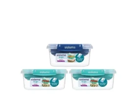 Sistema To Go STAX Súprava 3 ks Delený vodotesný box na jedlo 1 l zelená-modrá (9414202135933)