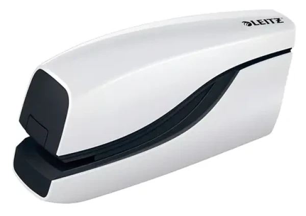 Leitz NeXXt Wow 5566 biela / Elektrická zošívačka / až 10 listov / napájanie 4X AAA (55661001)