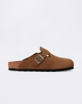 Birkenstock Boston Suede Leather Dark Tea Tonal FB 42