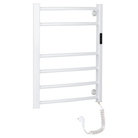 CERANO - Elektrický sušiak uterákov Luca, s displejom - 97 W - biela lesklá - 660x550 mm LIV-W-EG-6-55
