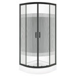 KERRA - Kabína sprchová Xenia Duo ČIERNA 80 (s vaničkou) 5907548114303