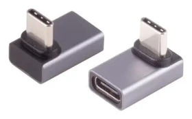 Shiverpeaks USB-C adaptér 90° šedá / Adaptér / USB4 40 Gbit/s / DisplayPort 2.0 / USB PD (BS13-60002)