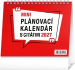 NOTIQUE Plánovací s citátmi 2027 / Stolný kalendár / 16,5 × 13 cm