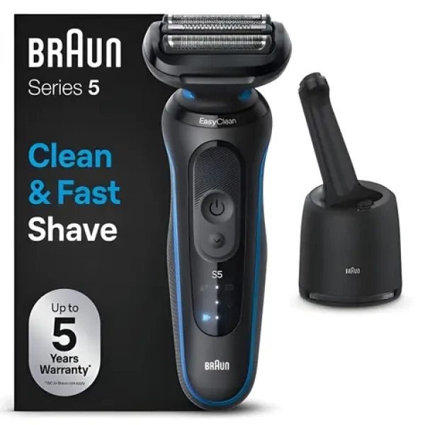 Braun Series 5 52-B7000cc čierna / Planžetový holiaci strojček / 50 min prevádzka / Wet Dry / vodeodolný / čistiaca stanica (4987176183422)