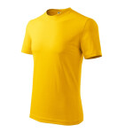 Klasické tričko unisex žlté 3XL
