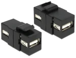 DeLock Adaptér USB 2.0 A (F) - USB 2.0 A (F) čierna (86367)