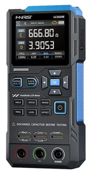FNIRSI LC1020E / LCR merač / 100 Hz-100 kHz / presnosť ±0,05 % / 2,8" TFT / USB-C (LC1020E)