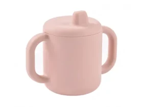 Beaba Hrnček silikónový s náustkom ružová / od 8 mesiacov (913635BB)
